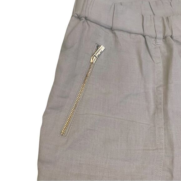 Calvin Klein Beige Khaki Tan Drawstring Linen Pants Size XL Summer Utility - Picture 4 of 11
